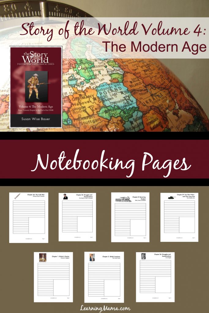 FREE Printable The Story of the World Volume 4 Notebooking Pages