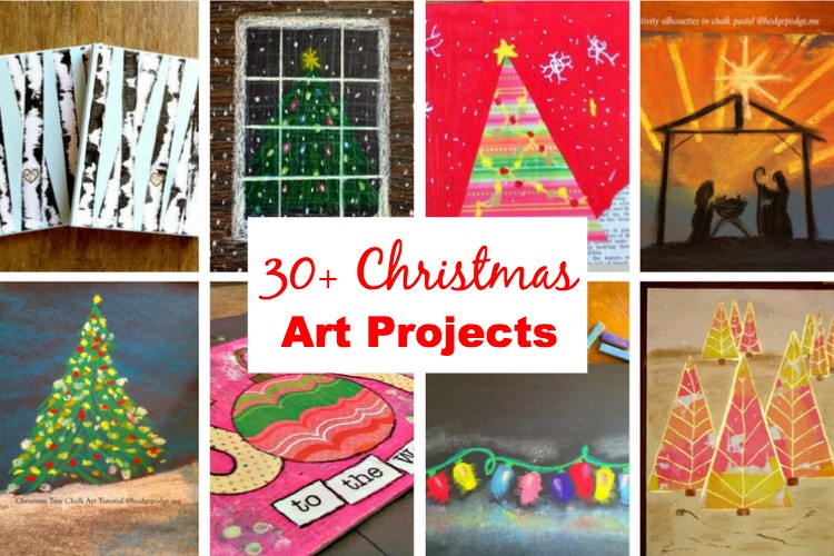 Best Christmas Art Projects and Painting Ideas for Kids - Rhythms of Play