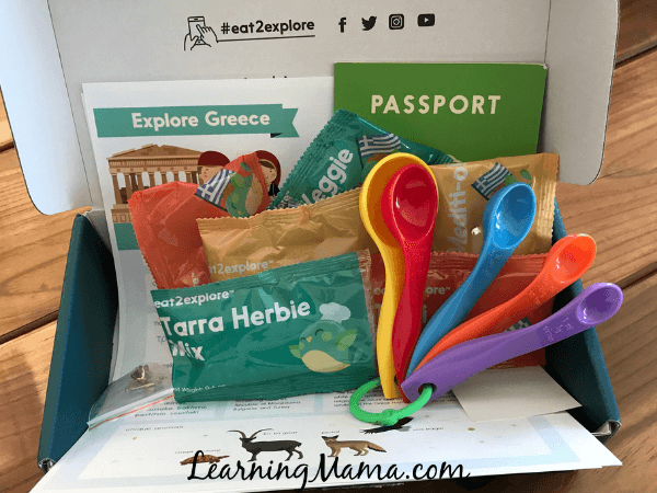  Eat2Explore Subscription Box - Explore the World Through Food/ Box Includes 3 Kid-Friendly Recipes, Shopping List for Fresh Ingredients &  Cooking Tools